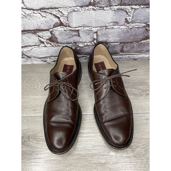 G.M. Endless 9502 Brown Leather Derby Oxfords Lace Up Dress Shoes Men 9M US/42EU main image 4